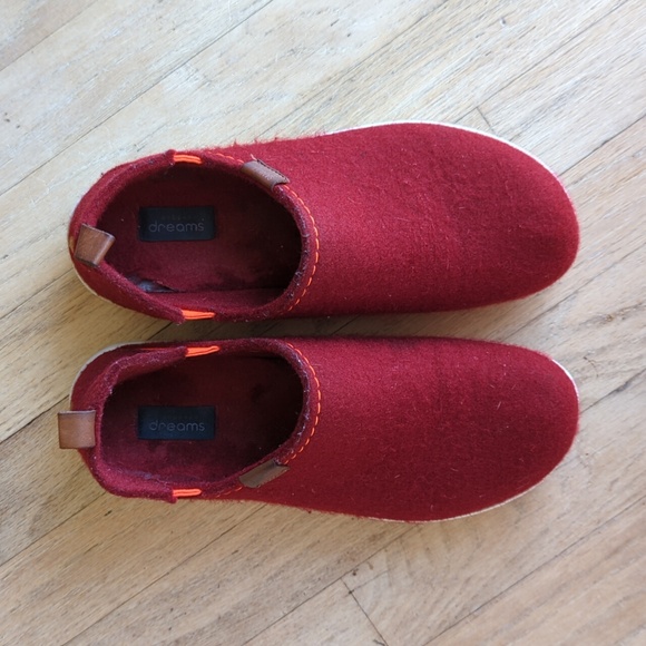 Samuel Hubbard Red Wool 🦙 Clog / Shoes Women's Size 9 Made In Portugal - Picture 2 of 9